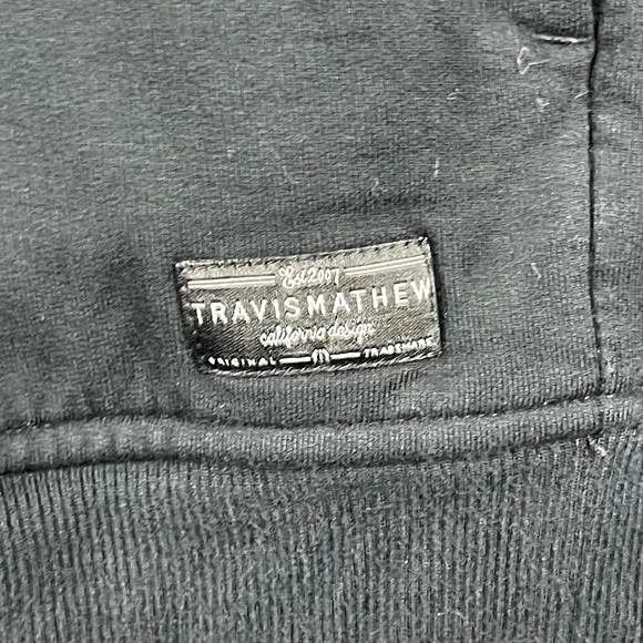 Travis Mathew Newport 1/4 Zip Pullover Mens XL Black Stretch Pockets Golf Logo - Picture 8 of 16